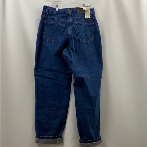 Vtg NWT LL Bean Women 12 R  Gray Fleece Blue Jeans - Picture 10 of 12